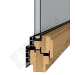 Aluminium Clad Inward Opening Tilt & Turn Timber Window Section