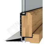 Aluminium-clad Bi-fold threshold section