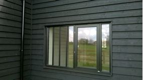 Black painted flush casement