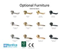 Optional entrance door handle styles